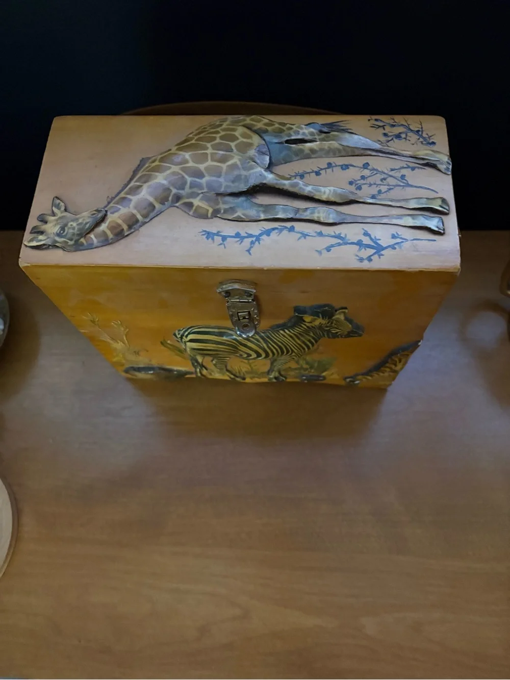 Wooden 3D Safari Trinket Box